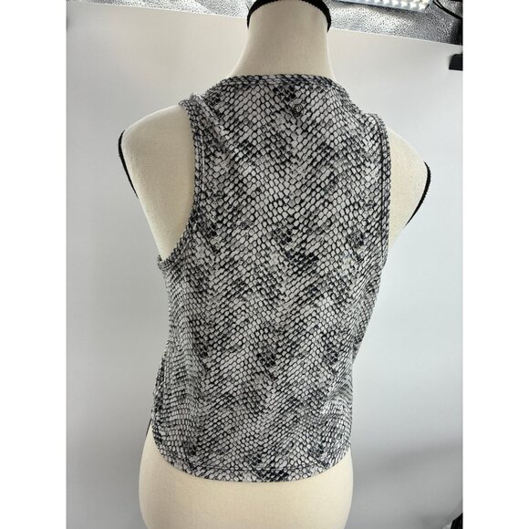Balance Collection Women's Activewear Top Large Black White Snake Print - Picture 4 of 6